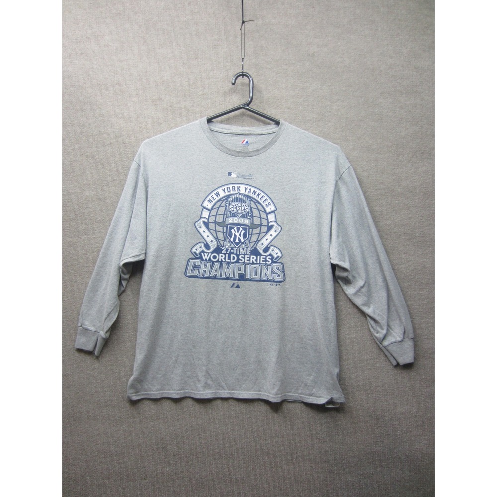 Majestic New York Yankees 2009 World Series Champions Long Sleeve Shirt Mens 2XL